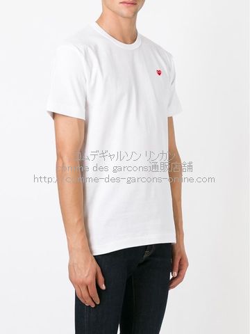 Play COMME des GARCONS Little Red Heart Tシャツ 白