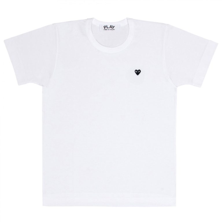 Play COMME des GARCONS Little Black Heart Tシャツ 白