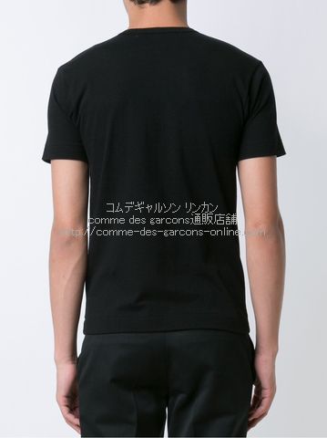 COMMEdesGARCONS PLAY ワンポイントゴールド Heart Tシャツ 黒