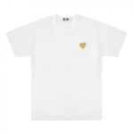 コムデギャルソン プレイ(Play) ワンポイントゴールド Heart Tシャツ