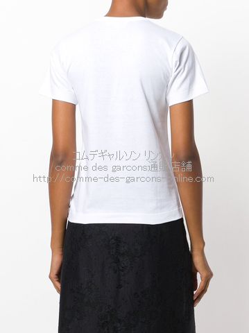 COMMEdesGARCONS PLAY ワンポイントゴールド Heart Tシャツ 白