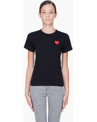 COMMEdesGARCONS PLAY ワンポイントRed Heart Tシャツ 黒