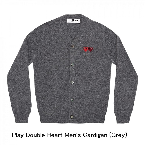 海外注文PLAY COMME des GARCONS ダブルハート カーディガン M トップス