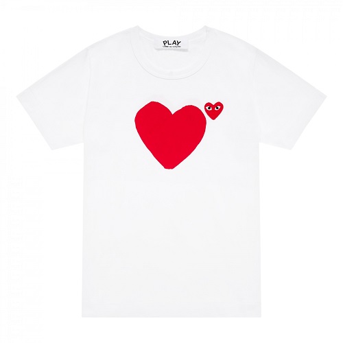 PLAY COMMEdesGARCONS ダブル赤ハート Tシャツ