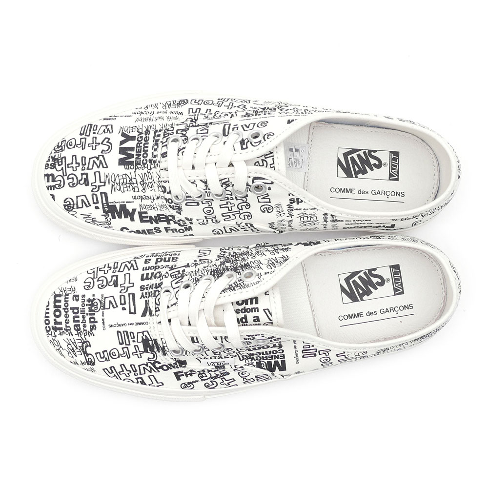 コムデギャルソン×VANS VAULT(バンズ ヴォルト) Authentic(オーセンティック) メッセージ・スニーカー 限定コラボ