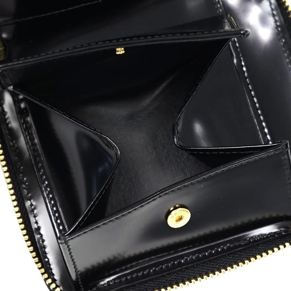 コムデギャルソン ウォレット SA2100NE 二つ折り財布（黒・ブラック）ドット・エンボス
