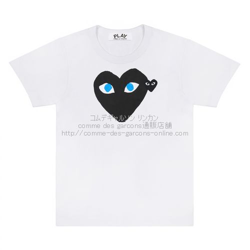 プレイ コムデギャルソン Tシャツ 青目の黒ハート 白 コムデギャルソン リンカン Comme Des Garcons通販店舗