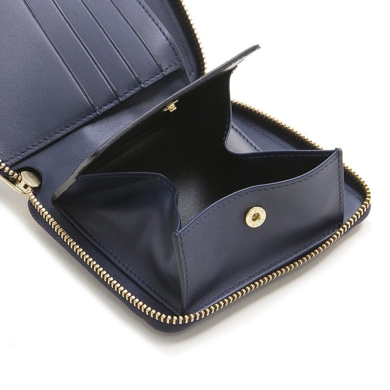 コムデギャルソン クラシックカラー二つ折り財布（SA2100・ネイビー）
