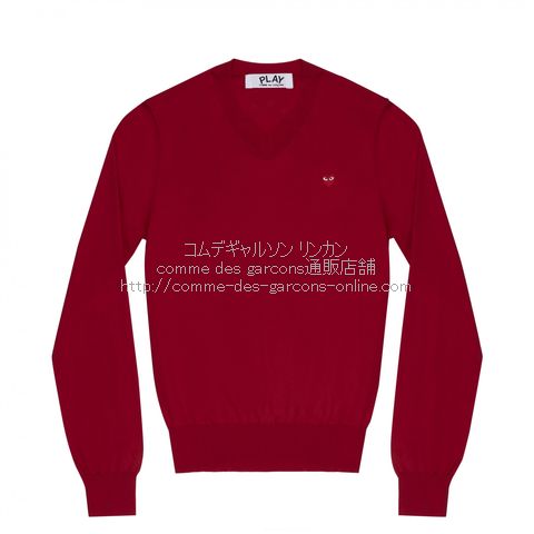 play-little-red-heart-cotton-v-sweater-red