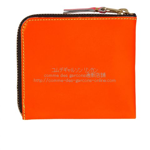 コムデギャルソン ウォレット SA3100SF ミニ財布 Super Fluo（イエローオレンジ）