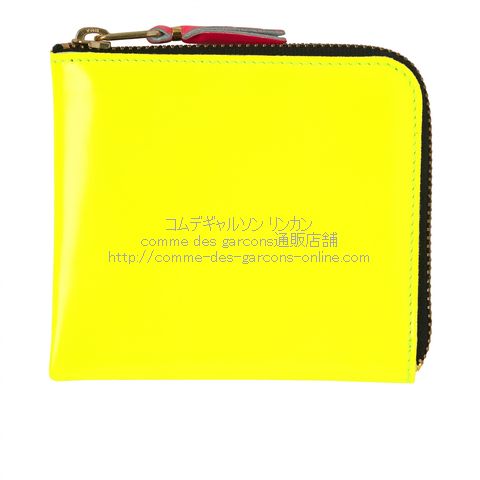 コムデギャルソン ウォレット SA3100SF ミニ財布 Super Fluo（イエローオレンジ）