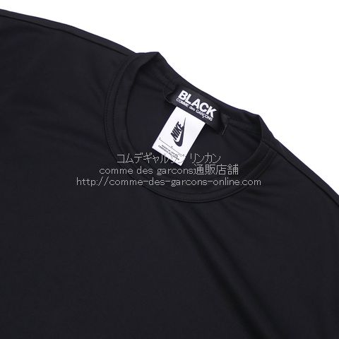 ブラック・コムデギャルソン限定ナイキ長袖Tシャツ・黒（Nikeコラボ・ロンT）
