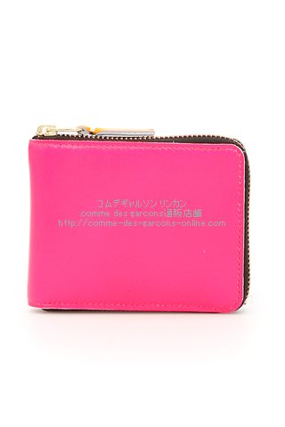 コムデギャルソン財布 SUPER FLUO SA7100SF 2つ折り財布（ピンク）