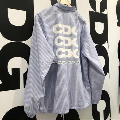 COMME des GARCONS コーチジャケット ストライプ シャツ | gulatilaw.com