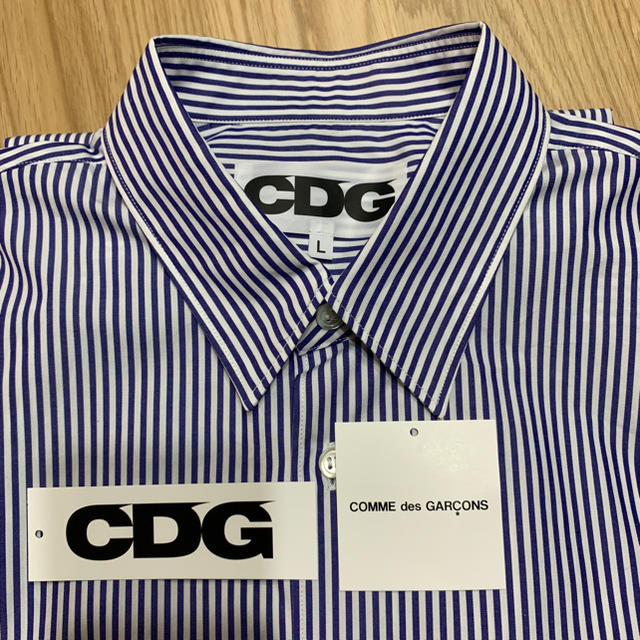 肩幅50cmCOMME des GARCONS SHIRT ストライプ