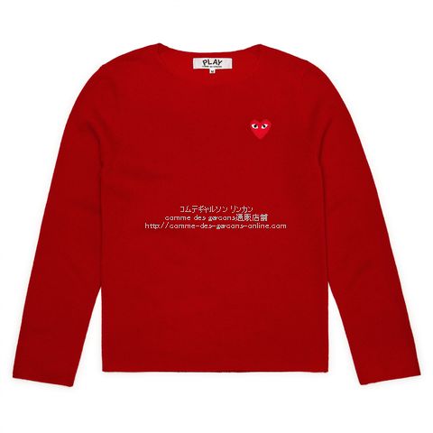 PLAY COMME des GARCONS ニット 長袖 グレー サイズ M