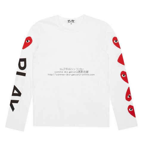 cdg play ロンTTシャツ/カットソー(七分/長袖) - Tシャツ/カットソー