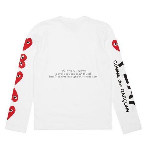 COMME des GARCONS Play ハートロゴ 長袖 Tシャツ ロンT