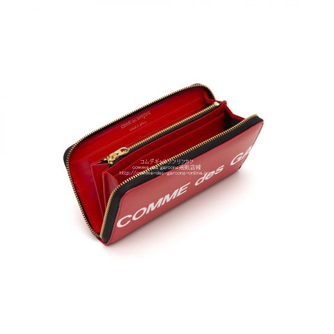 COMME DES GARÇONS Wallet HUGE LOGO 長財布赤 | angeloawards.com