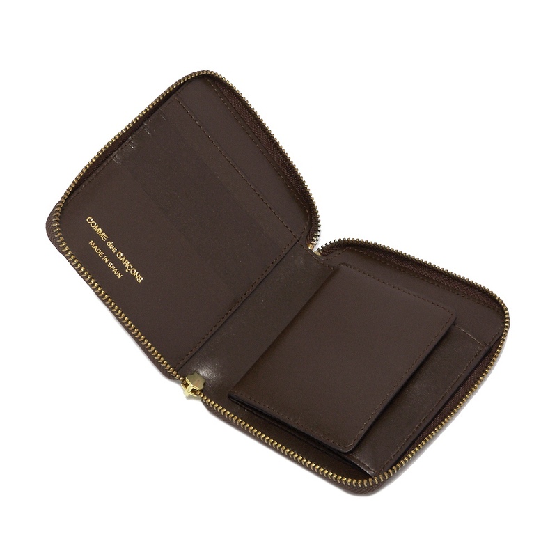 新品 コムデギャルソン ウォレット SA210EA 紺 財布 レザー エンボス