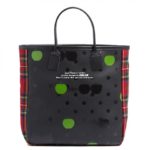 beatles-cdg-check-tote-red