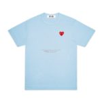 プレイ コムデギャルソン ワンポイント赤ハートTシャツ-スカイブルー ...