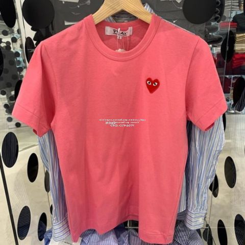 COMME des GARCONS Tシャツ・カットソー M 蛍光ピンクなし生地の厚さ