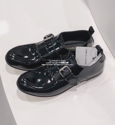 コムデギャルソン【24.5】厚底 レザーシューズ 革靴 本革 ブラック 黒