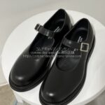 コムデギャルソン　ダブルストラップ リボンデザイン レザーシューズ 23.5㎝ コムデギャルソン定番レザーシューズ-エナメル×ストラップ