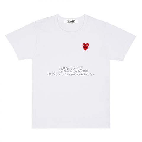 プレイ コムデギャルソン 2020AW Tシャツ 重なるダブル赤ハート 