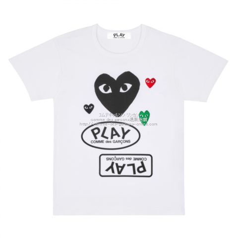 PLAY COMME des GARÇONS プレイロゴ\u0026バックハートTシャツ