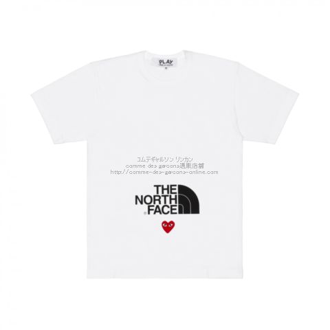 プレイ コムデギャルソン × ザ ノースフェイス限定Tシャツ-Play × THE NORTH FACE-