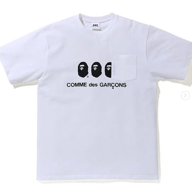 エイプ × コムデギャルソン限定ポケットTシャツ-エイプヘッド×COMME DES GARÇONS-