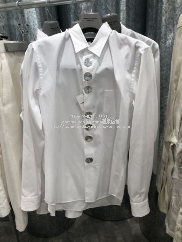 コムデギャルソン オム プリュス シルバーボタン ブラウス 長袖シャツ