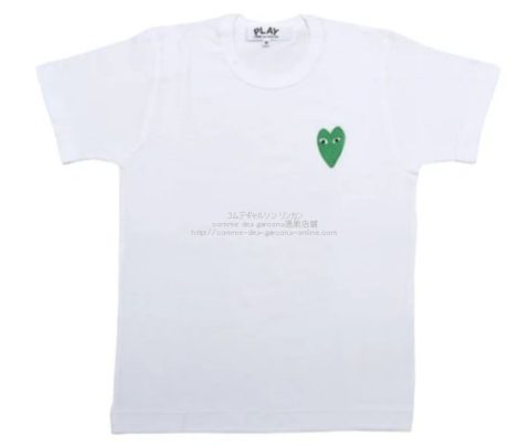 白（ホワイト）Tシャツ-プレイ・コムデギャルソン（Play Comme des