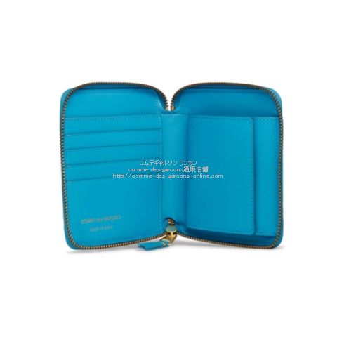 コムデギャルソン 二つ折り財布 カラーエンボスA Blue SA210ECA