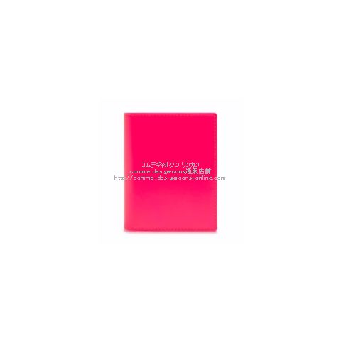 コムデギャルソン 大容量カードケース・名刺入れ-ピンク/イエロー-SUPER FLUO ネオンカラー スーパーフロー SA0641SF