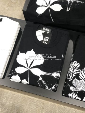 ブラック コムデギャルソン 植物グラフィックA Tシャツ（黒）-2022SS-フィリップパゴウスキープリント-