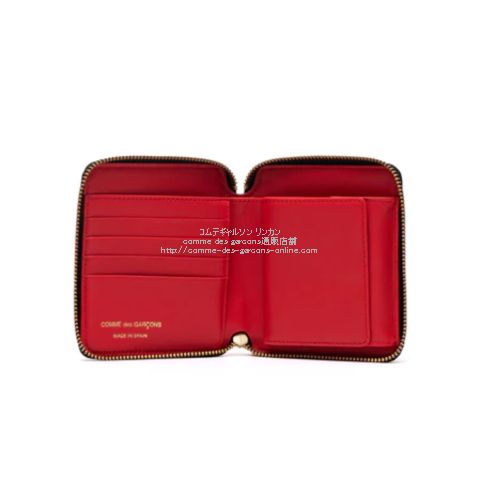 コムデギャルソン エンボスルーツ SA2100 二つ折り財布-赤-