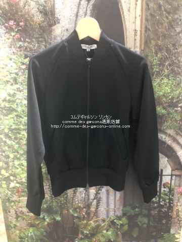 COMME des GARCONS コムデギャルソン 14AW トラックジャージレイヤード ポリ縮絨 2B テーラードジャケット レディース ブラック GN-J024