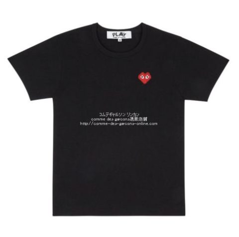 プレイ コムデギャルソン×インベーダー 半袖Tシャツ-黒