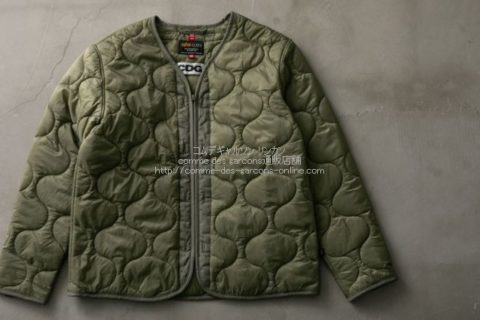 ALPHA INDUSTRIES キルトライナージャケット 別注 切り替え 通販新品