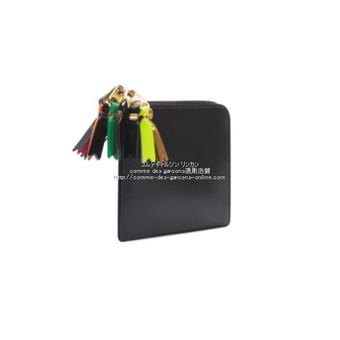 コムデギャルソン Black SA3100 L字型ミニ財布-黒- ジッパー プル ジップ アラウンド ウォレット
