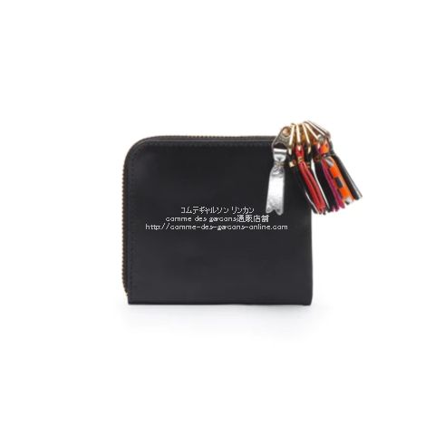 コムデギャルソン Black SA3100 L字型ミニ財布-黒- ジッパー プル ジップ アラウンド ウォレット