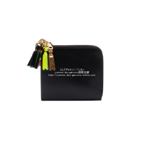 コムデギャルソン Black SA3100 L字型ミニ財布-黒- ジッパー プル