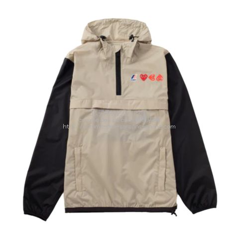 PLAY COMME DES GARÇONS x K-WAY ハーフジップ