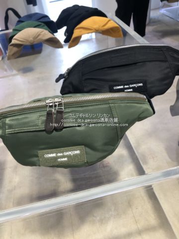 黒 コムデギャルソン オム LOGO ウエストbag ウェスト 【感謝価格