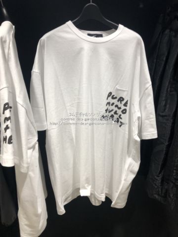 【新品未使用】コムデギャルソンシャツ オーバーサイズ バックロゴTシャツ 白XS