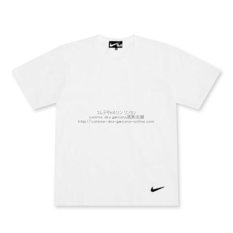 ブラック コムデギャルソン限定ナイキ クラシックTシャツ-白-2023SS