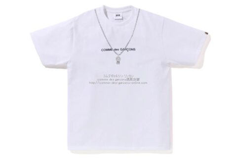 batpe-cdg-23ss-tshirt-babymilonecklace-wh